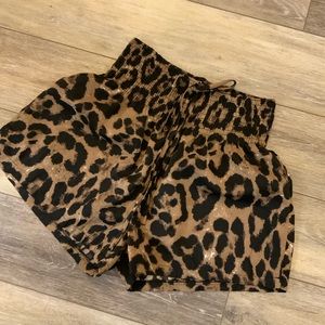 Animal print light weight high waisted shorts. Size S